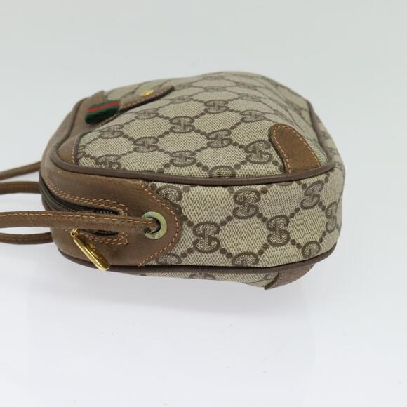 GUCCI GG Supreme Web Sherry Line Bag Pvc Beige Gold 89 02 066 - Picture 4 of 16